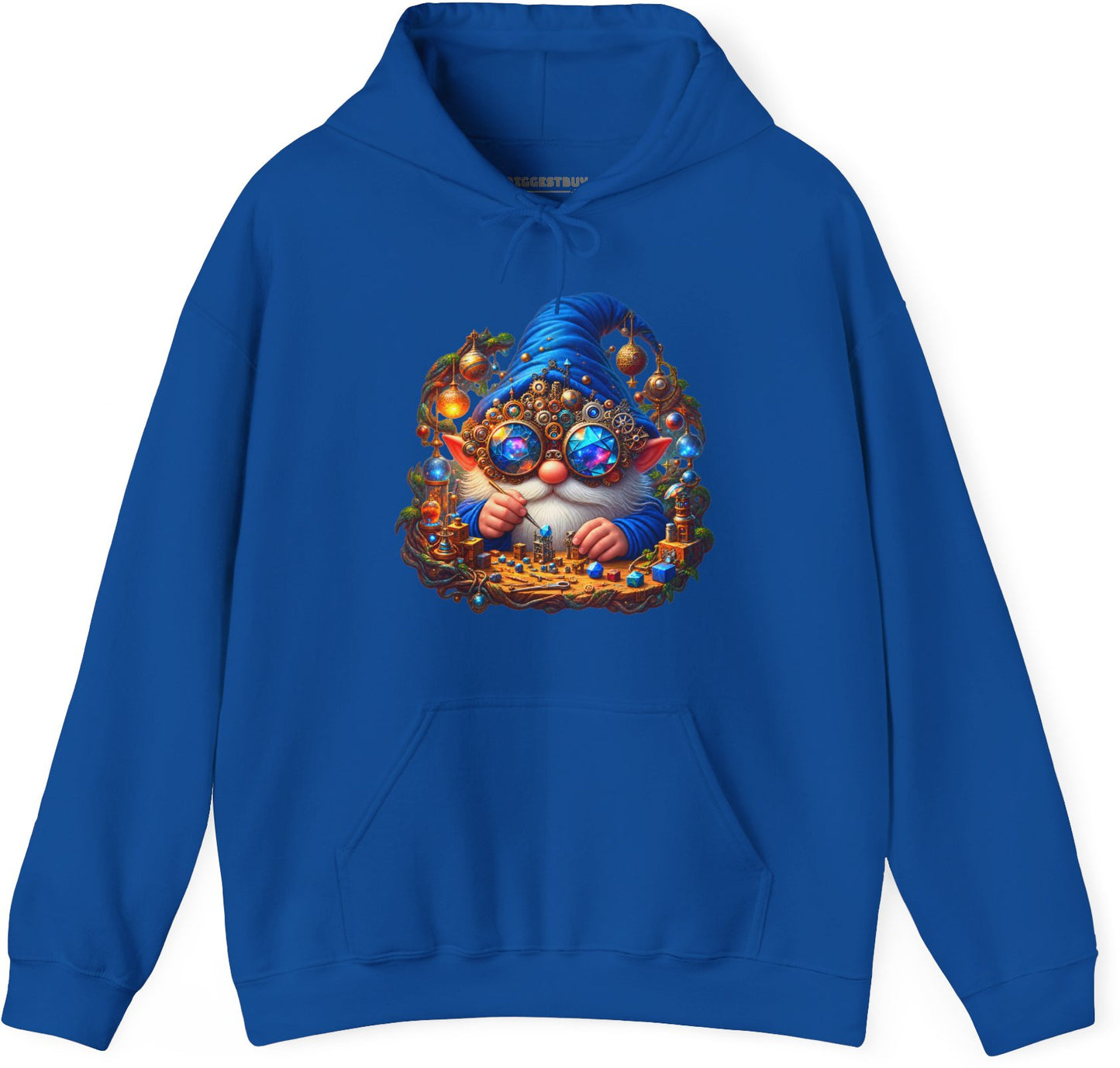 Gnome Of - Pullover Hoodie in Royal, front view