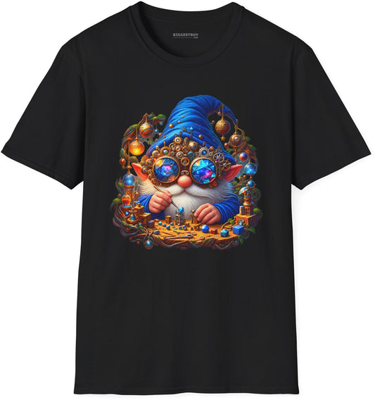 Gnome Of - Softstyle T-Shirt in Black, front view