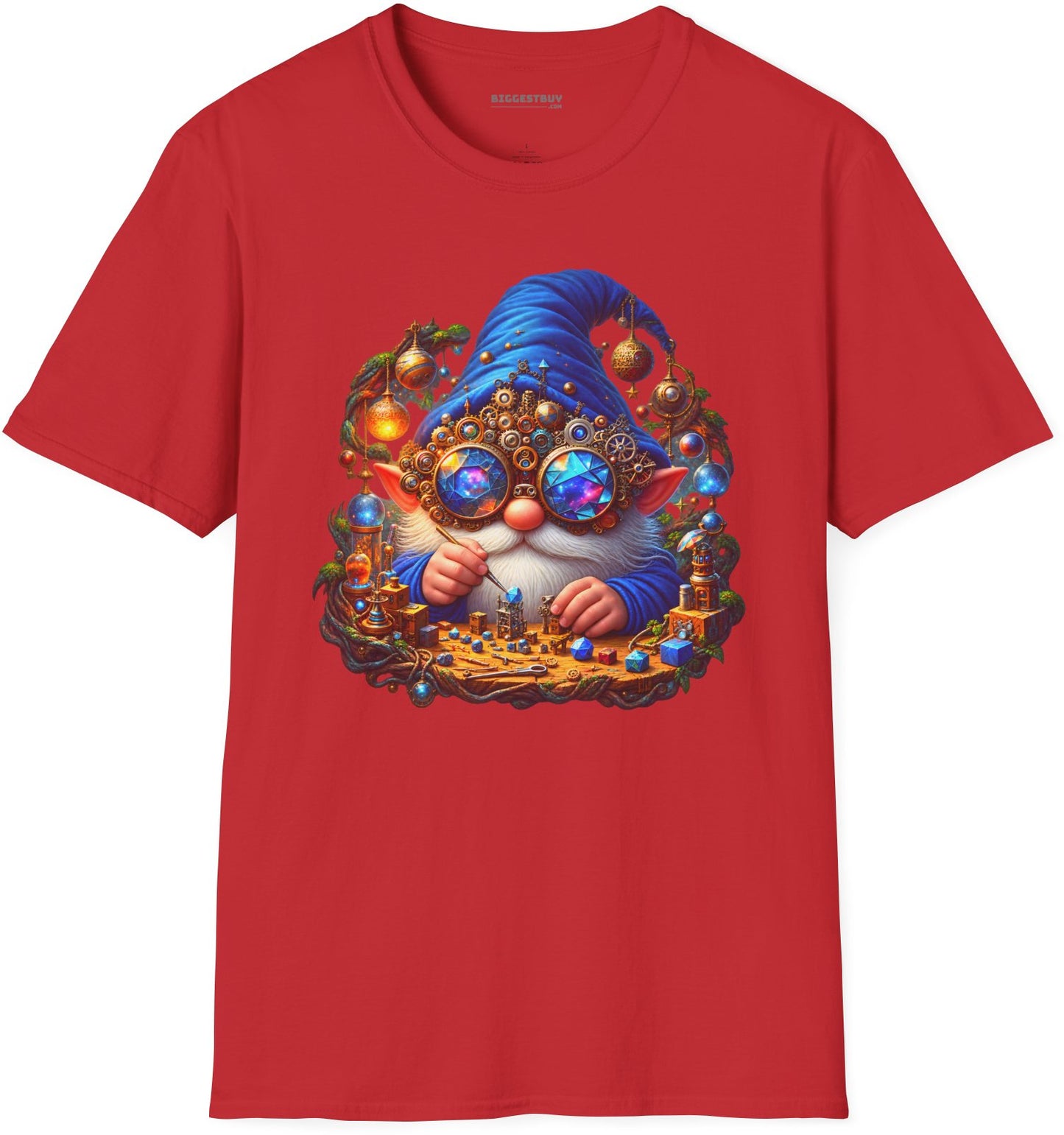 Gnome Of - Softstyle T-Shirt in Red, front view