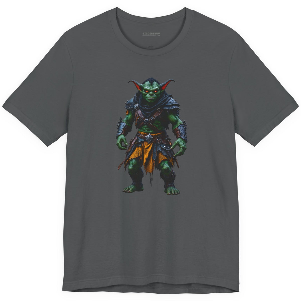 Goblin Rogue - Classic Jersey Tee in Asphalt, front view