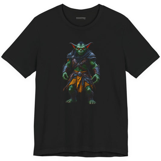 Goblin Rogue - Classic Jersey Tee in Black, front view