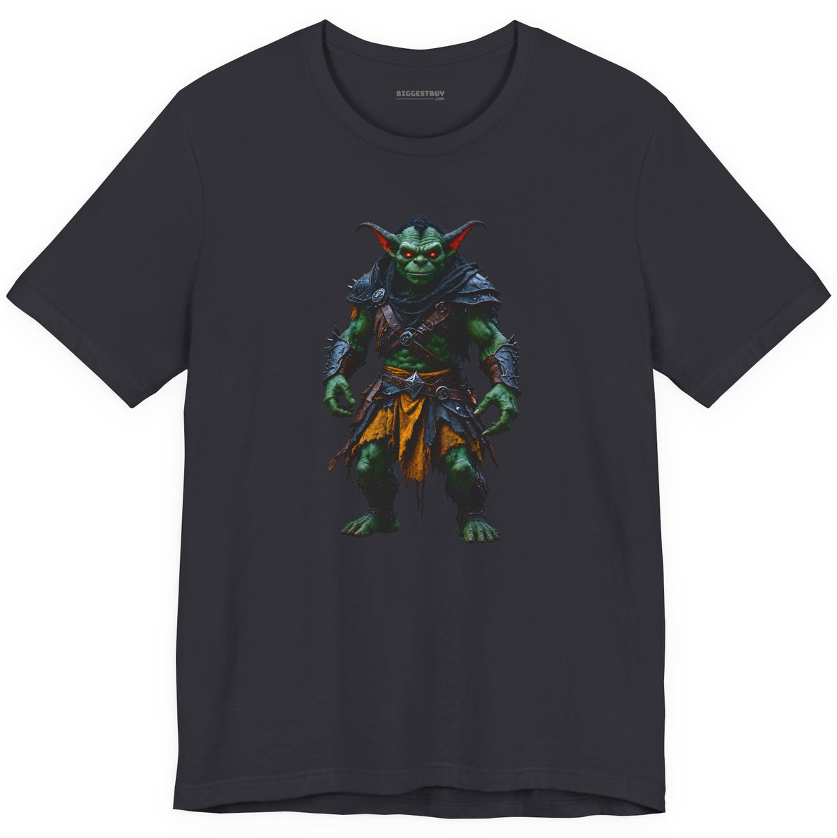 Goblin Rogue - Classic Jersey Tee in Dark Grey, front view