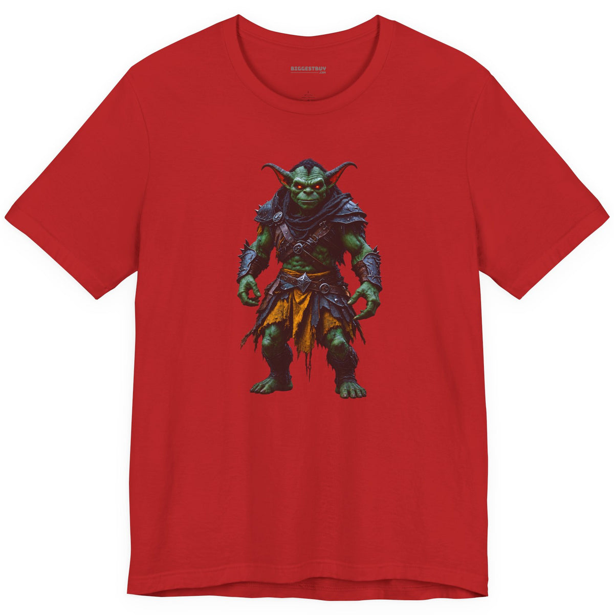 Goblin Rogue - Classic Jersey Tee in Red, front view