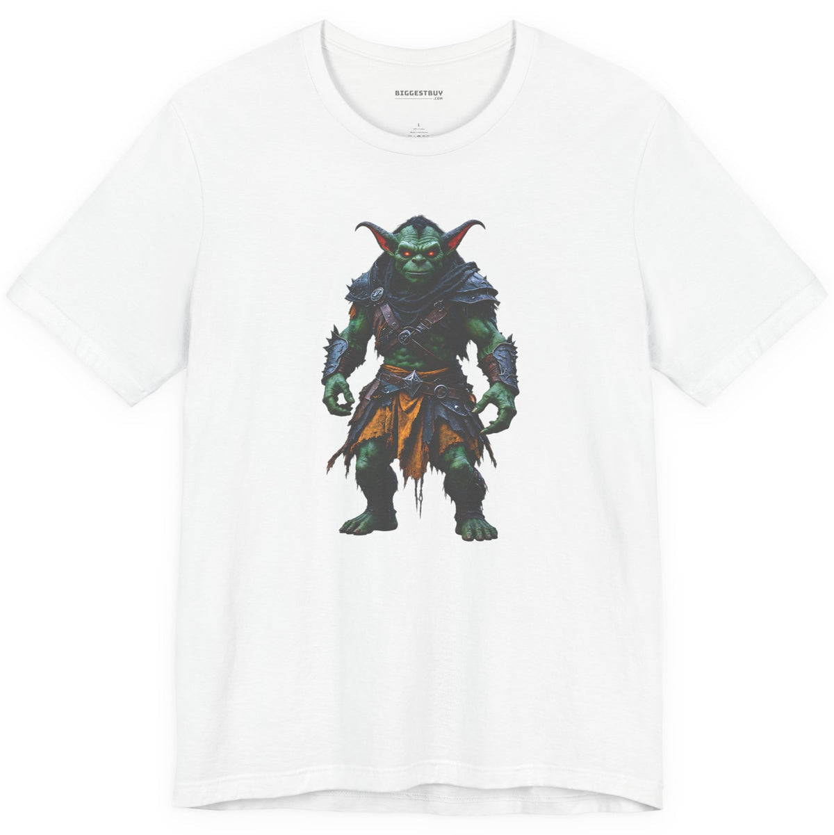 Goblin Rogue - Classic Jersey Tee in White, front view