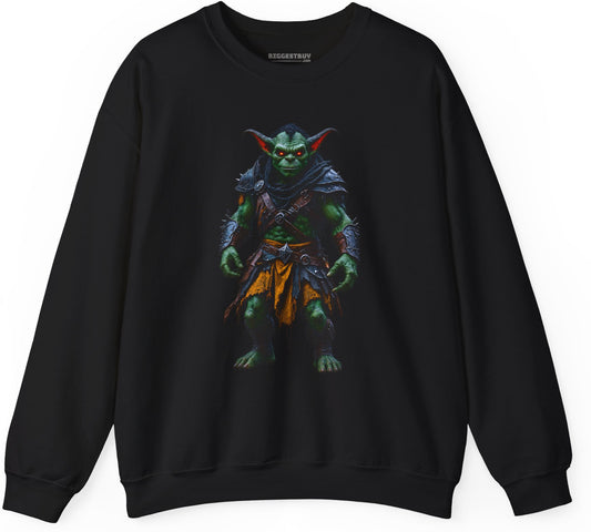 Goblin Rogue - Crewneck Sweatshirt in Black, front view