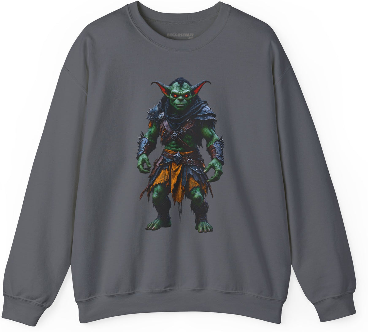 Goblin Rogue - Crewneck Sweatshirt in Charcoal, front view