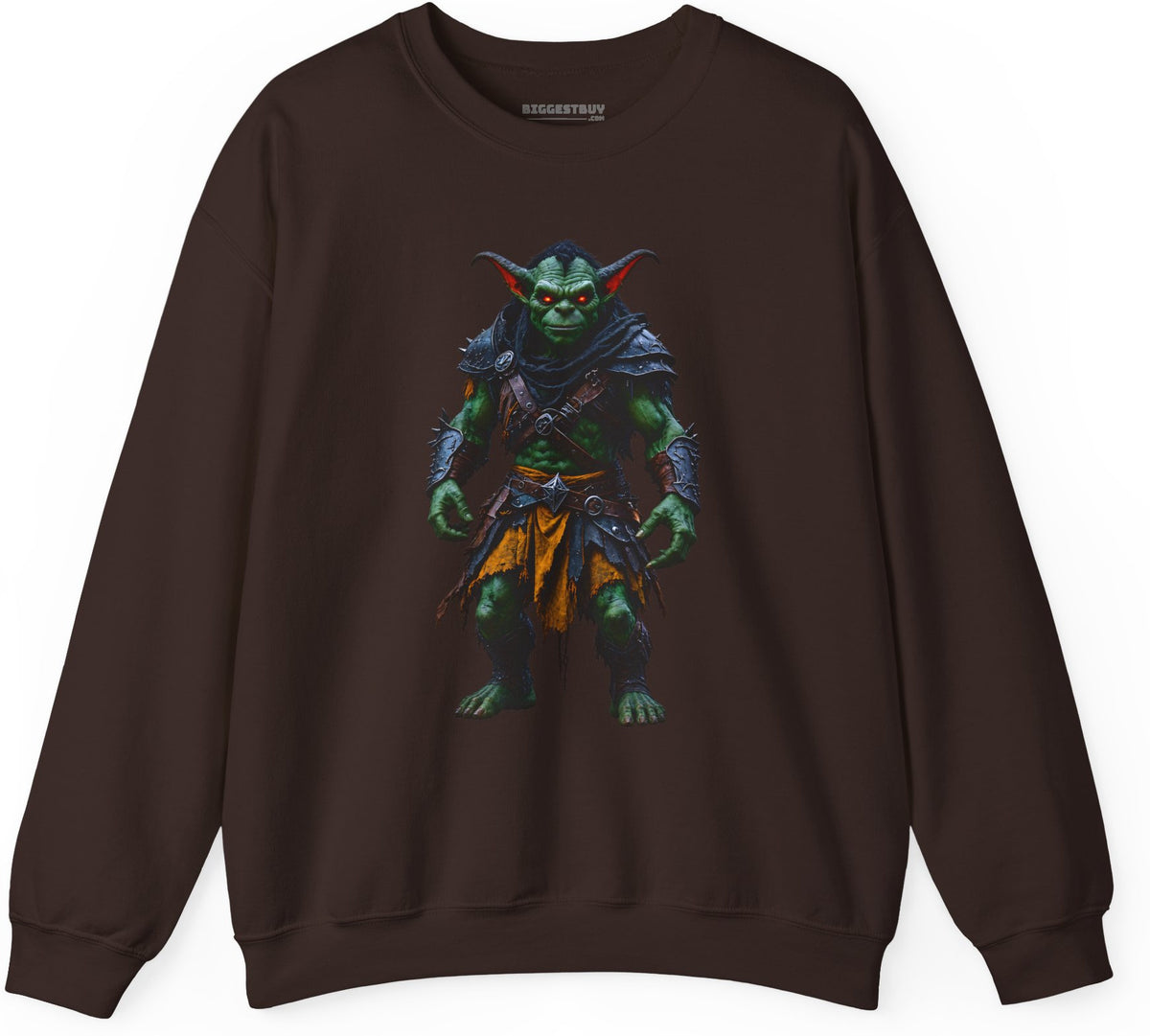 Goblin Rogue - Crewneck Sweatshirt in Dark Chocolate, front view