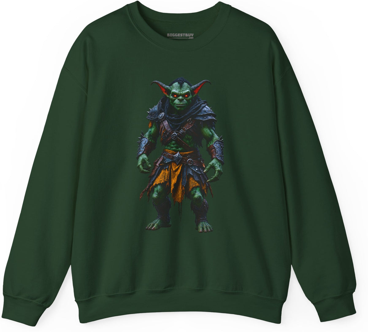 Goblin Rogue - Crewneck Sweatshirt in Forest Green, front view