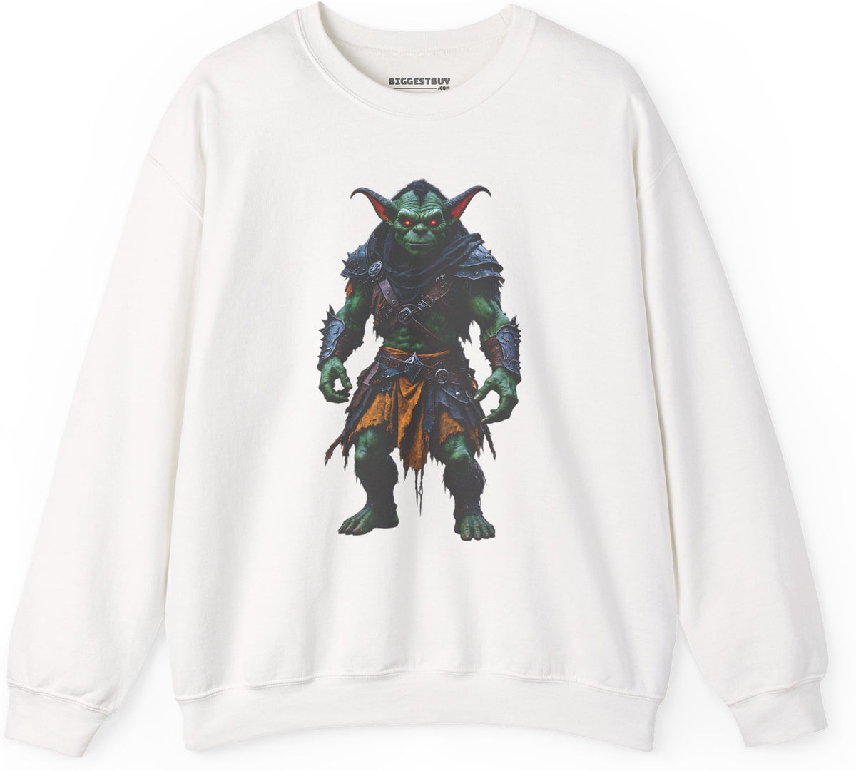 Goblin Rogue - Crewneck Sweatshirt in White, front view