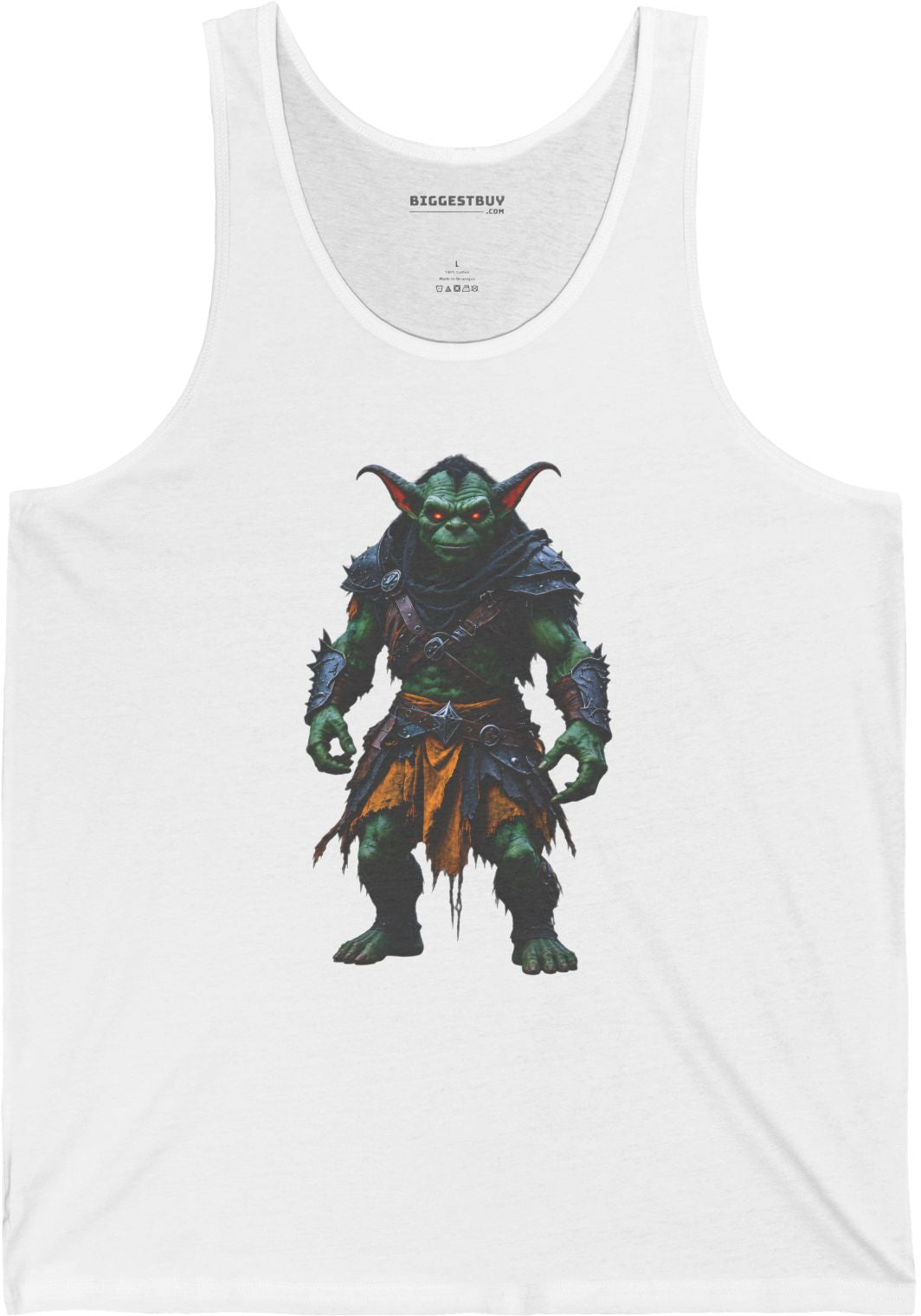 Goblin Rogue - Jersey Tank Top in White, front view