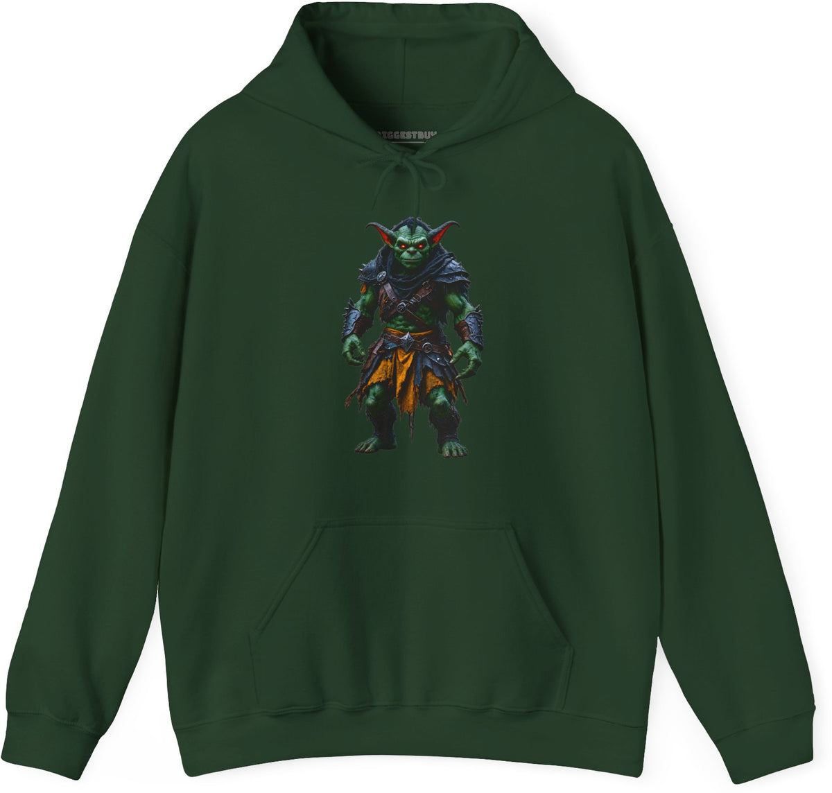 Goblin Rogue - Pullover Hoodie in Forest Green, front view