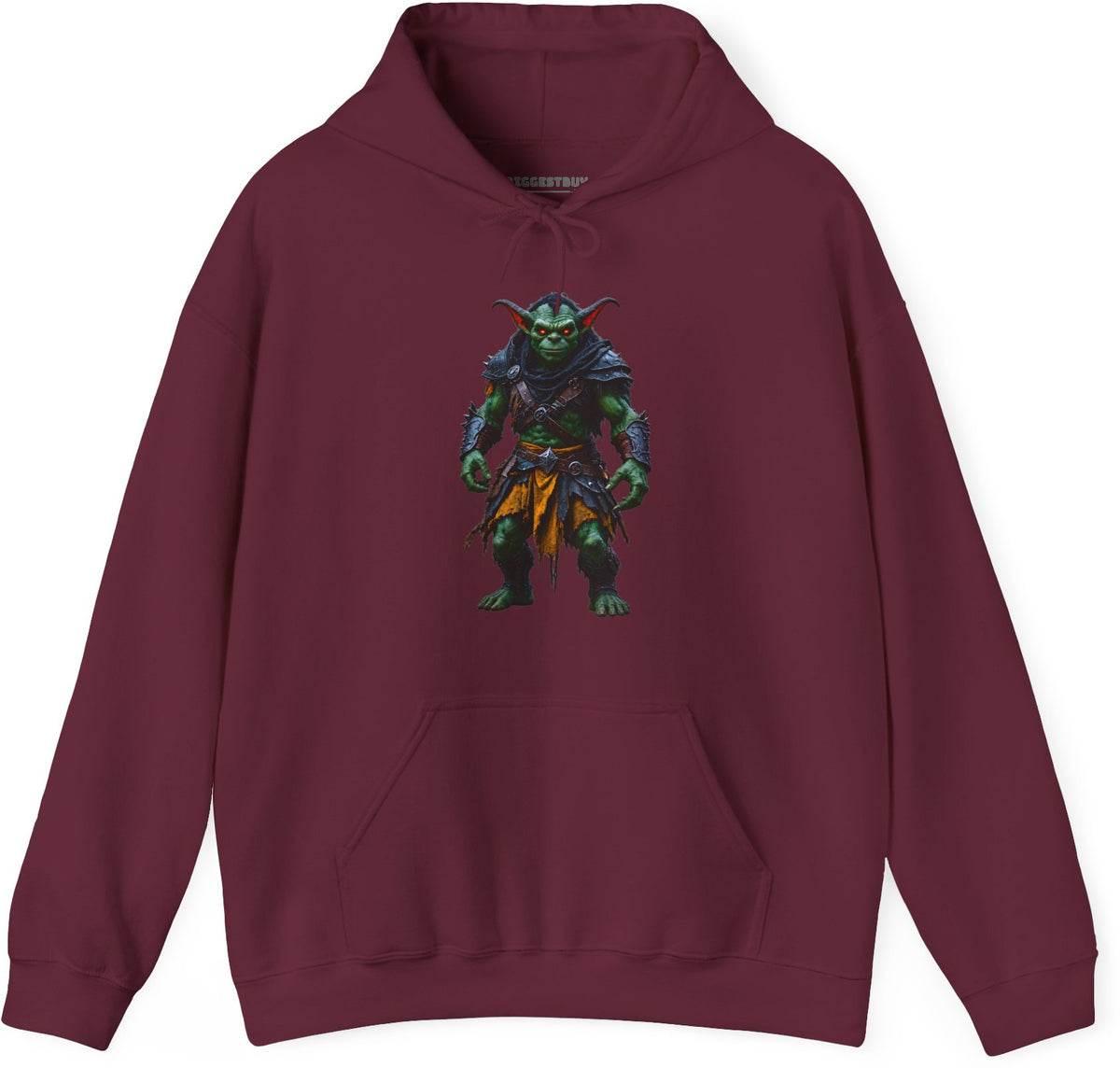 Goblin Rogue - Pullover Hoodie in Maroon, front view