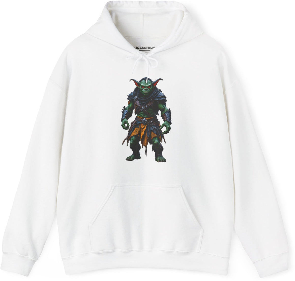 Goblin Rogue - Pullover Hoodie in White, front view