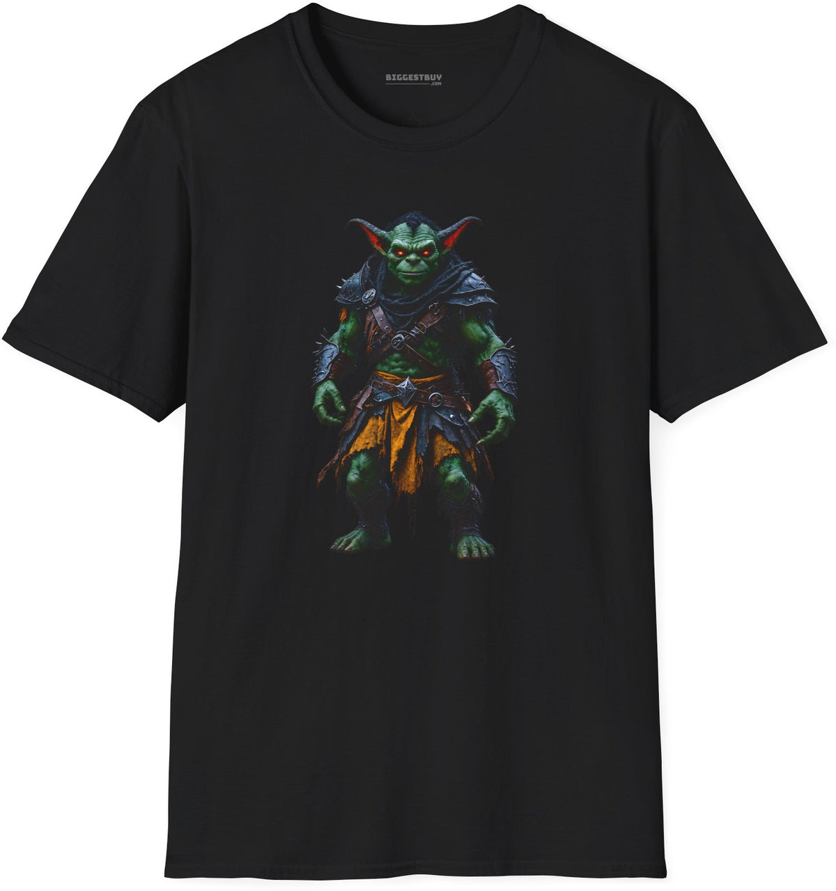 Goblin Rogue - Softstyle T-Shirt in Black, front view