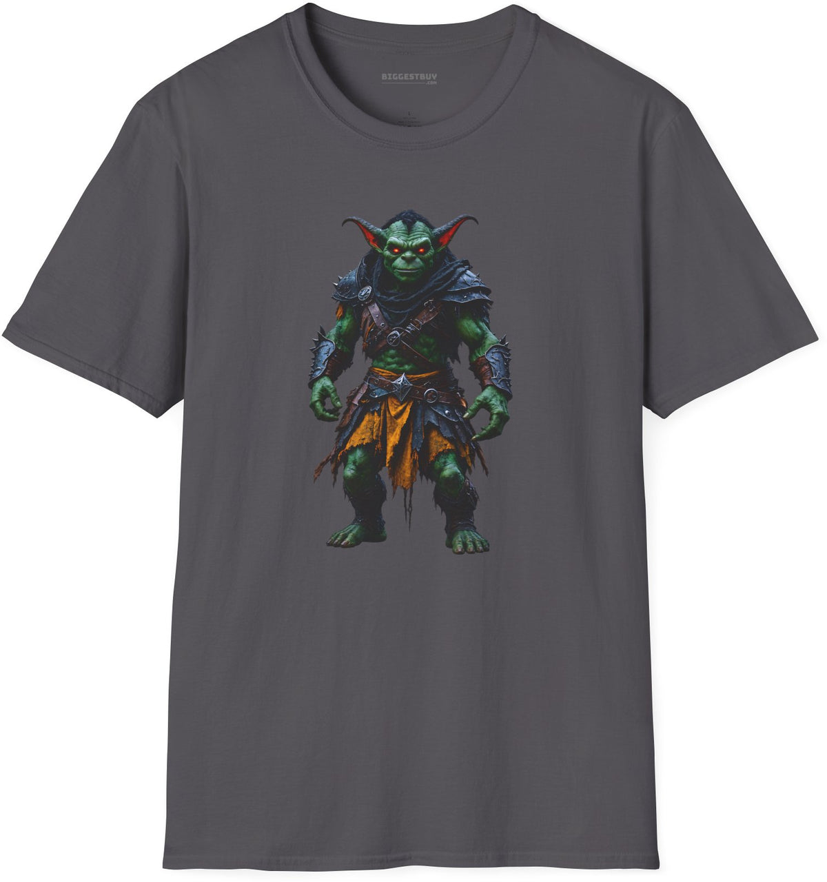 Goblin Rogue - Softstyle T-Shirt in Charcoal, front view