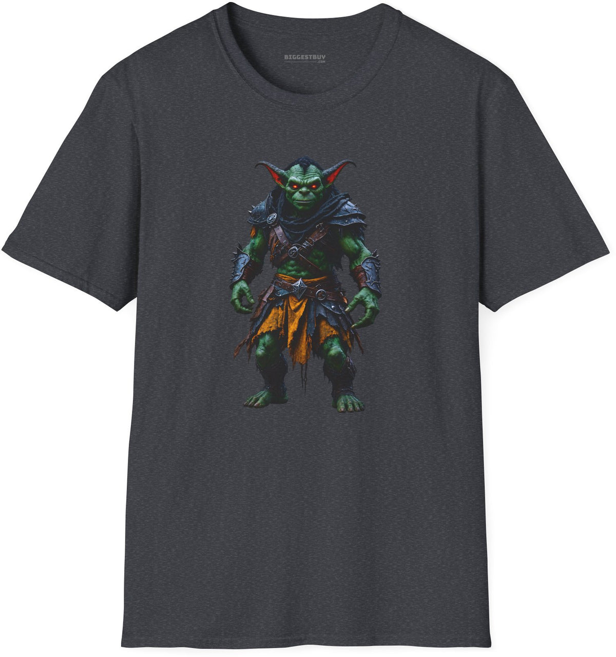 Goblin Rogue - Softstyle T-Shirt in Dark Heather Grey, front view