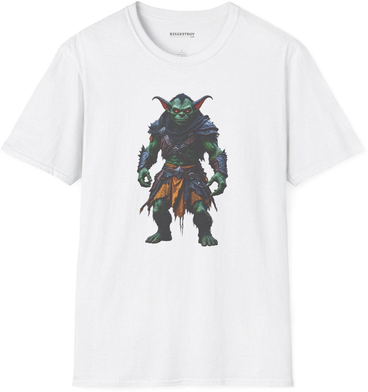 Goblin Rogue - Softstyle T-Shirt in White, front view