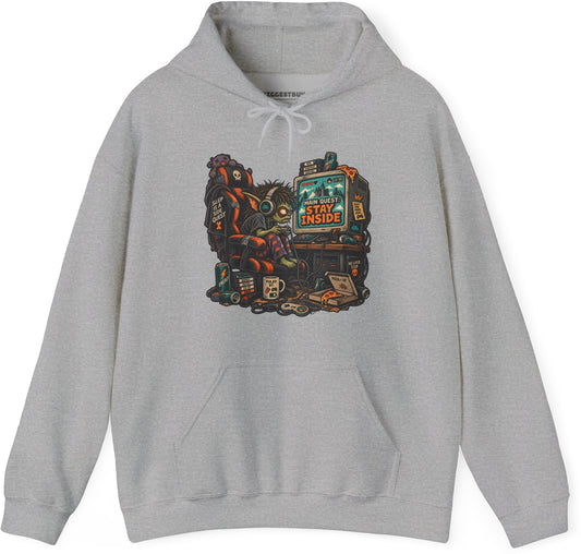 Indoor Quest - Pullover Hoodie in Sport Grey, front view