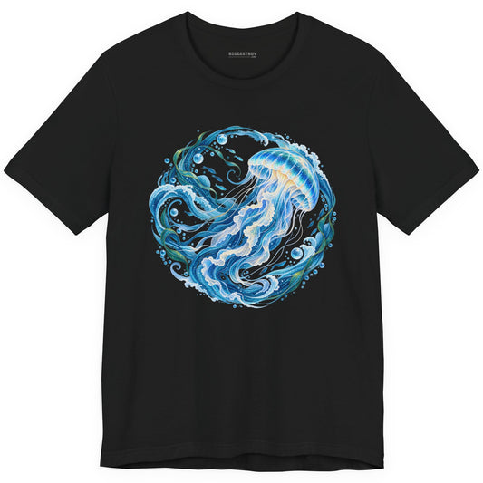 Jellylicious - Classic Jersey Tee in Black, front view
