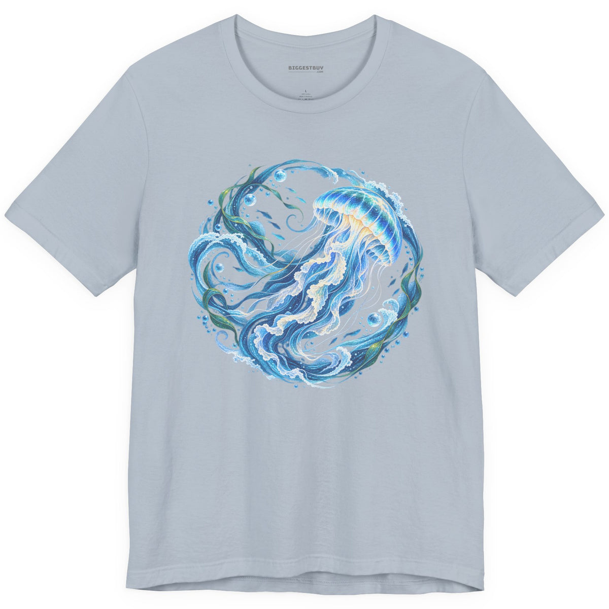 Jellylicious - Classic Jersey Tee in Light Blue, front view