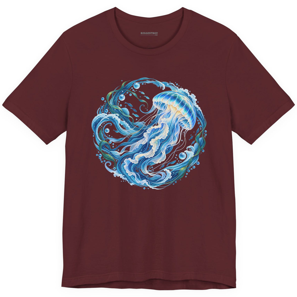 Jellylicious - Classic Jersey Tee in Maroon, front view
