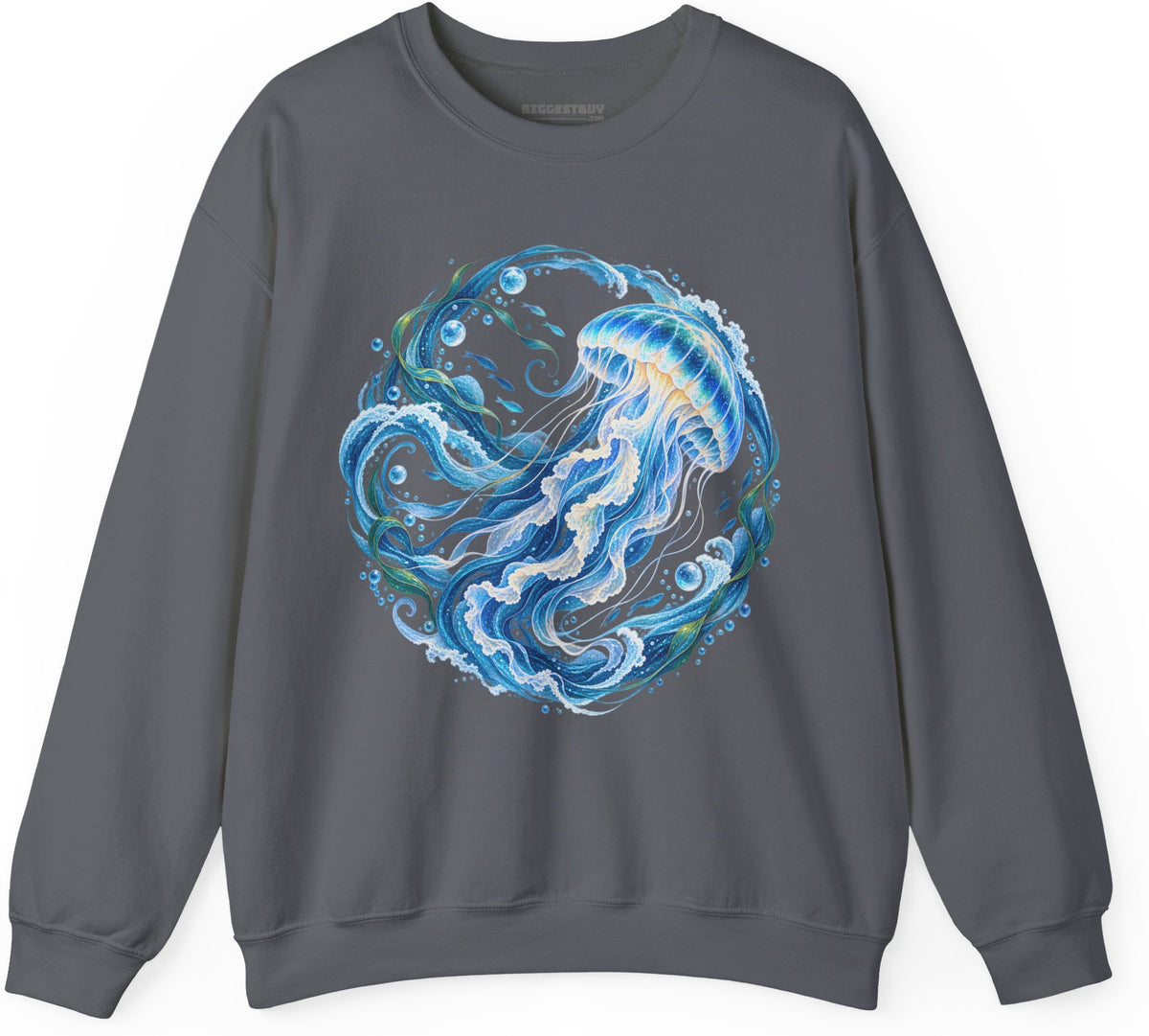 Jellylicious - Crewneck Sweatshirt in Charcoal, front view