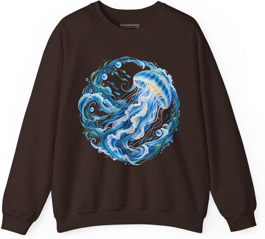 Jellylicious - Crewneck Sweatshirt in Dark Chocolate, front view