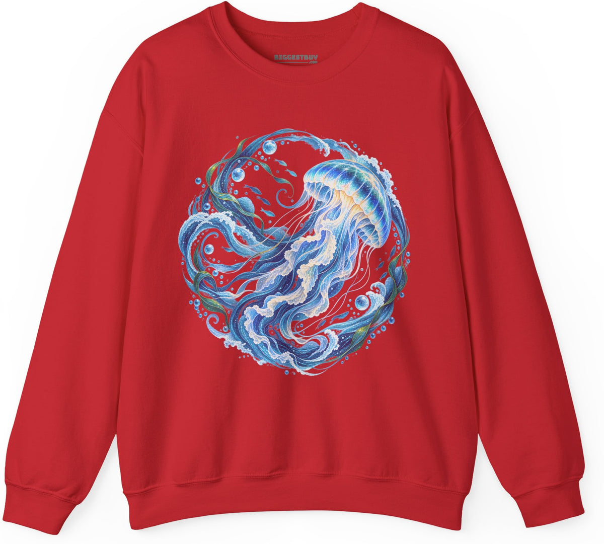 Jellylicious - Crewneck Sweatshirt in Red, front view