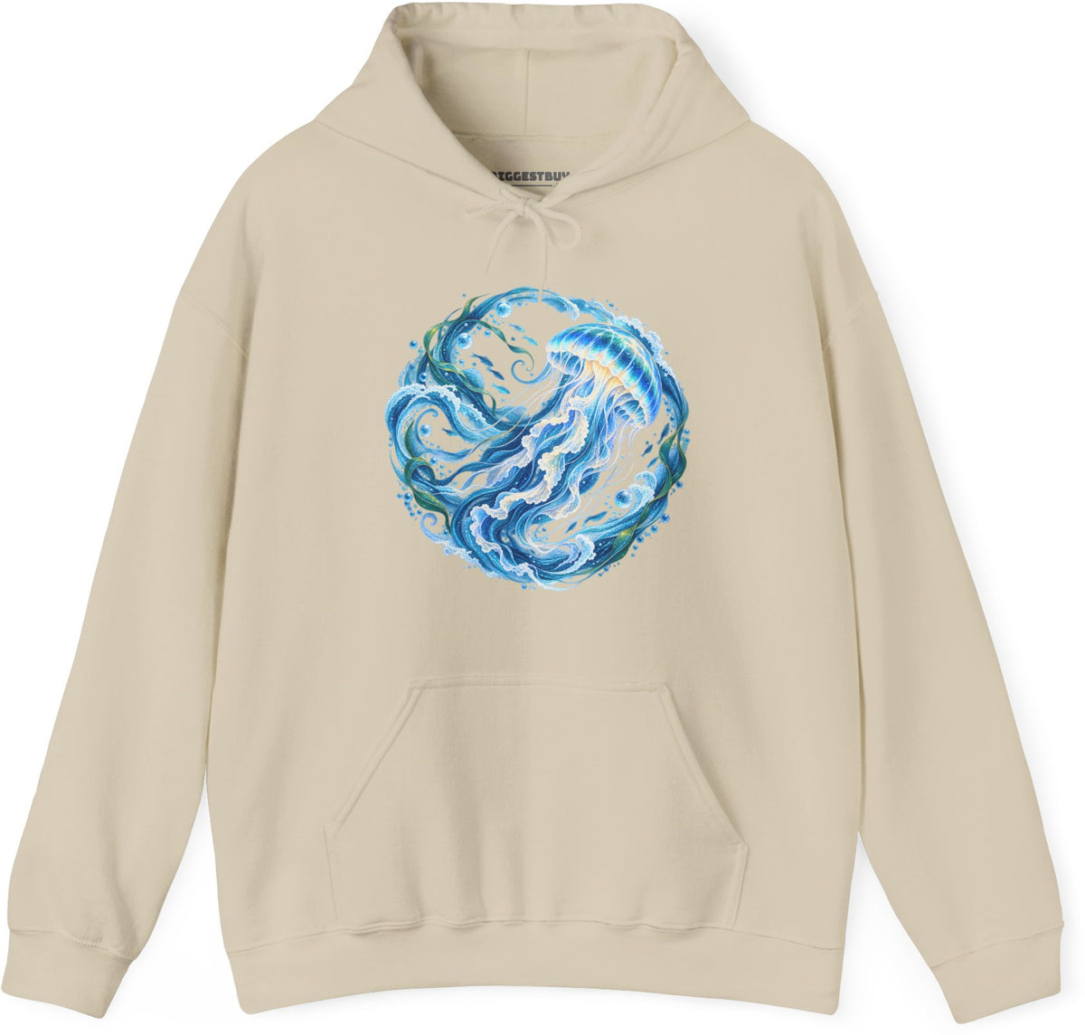 Jellylicious - Pullover Hoodie in Sand, front view