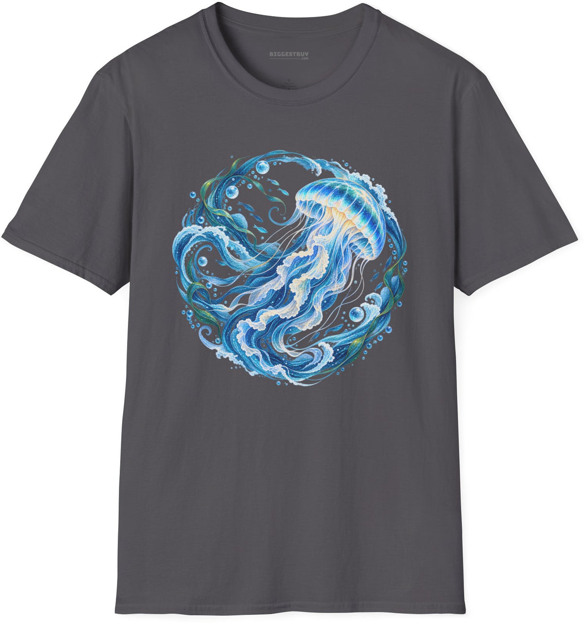 Jellylicious - Softstyle T-Shirt in Charcoal, front view