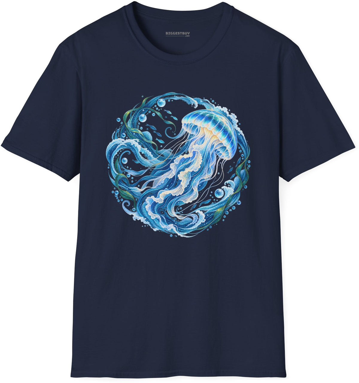 Jellylicious - Softstyle T-Shirt in Navy, front view