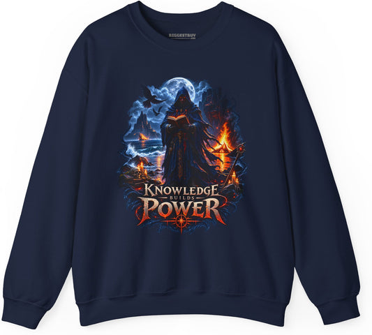Knowledge Power - Crewneck Sweatshirt in Navy, front view