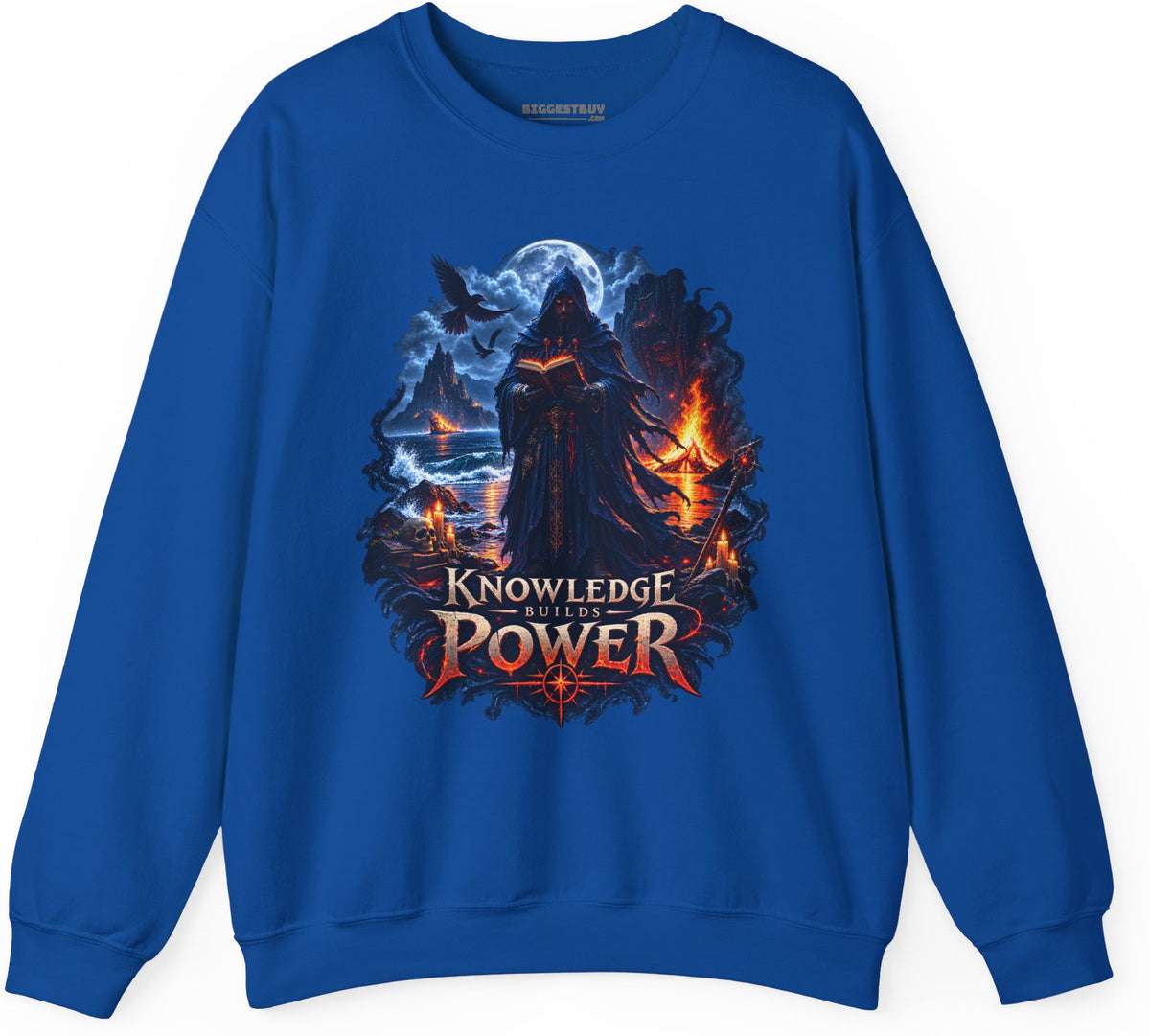Knowledge Power - Crewneck Sweatshirt in Royal, front view