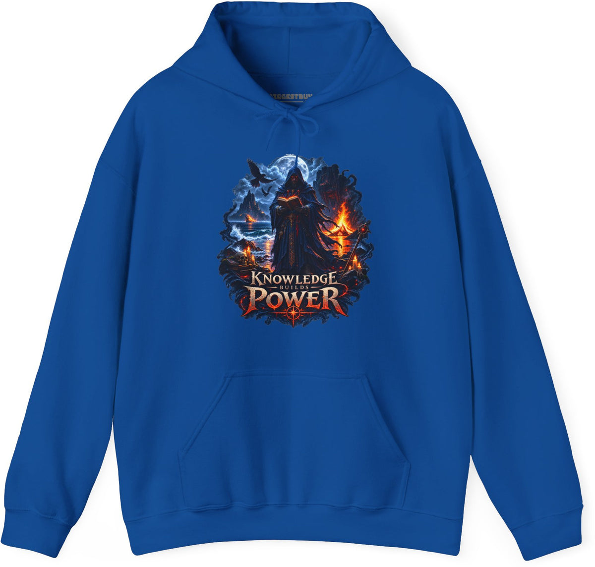 Knowledge Power - Pullover Hoodie in Royal, front view