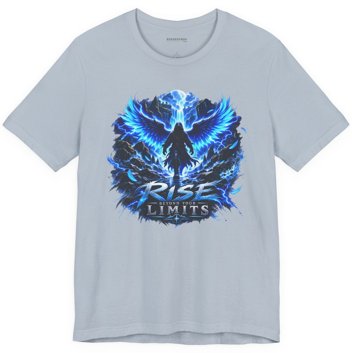 Limit Break - Classic Jersey Tee in Light Blue, front view