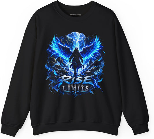 Limit Break - Crewneck Sweatshirt in Black, front view