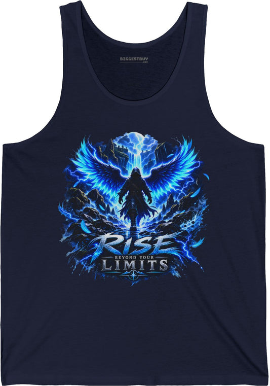 Limit Break - Jersey Tank Top in Navy, front view