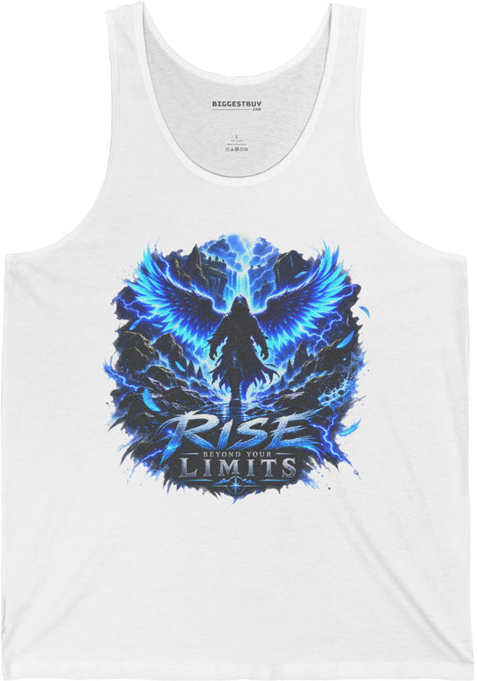 Limit Break - Jersey Tank Top in White, front view