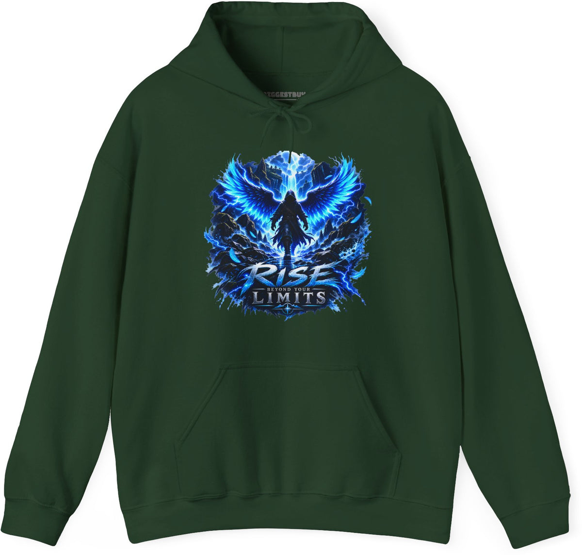 Limit Break - Pullover Hoodie in Forest Green, front view
