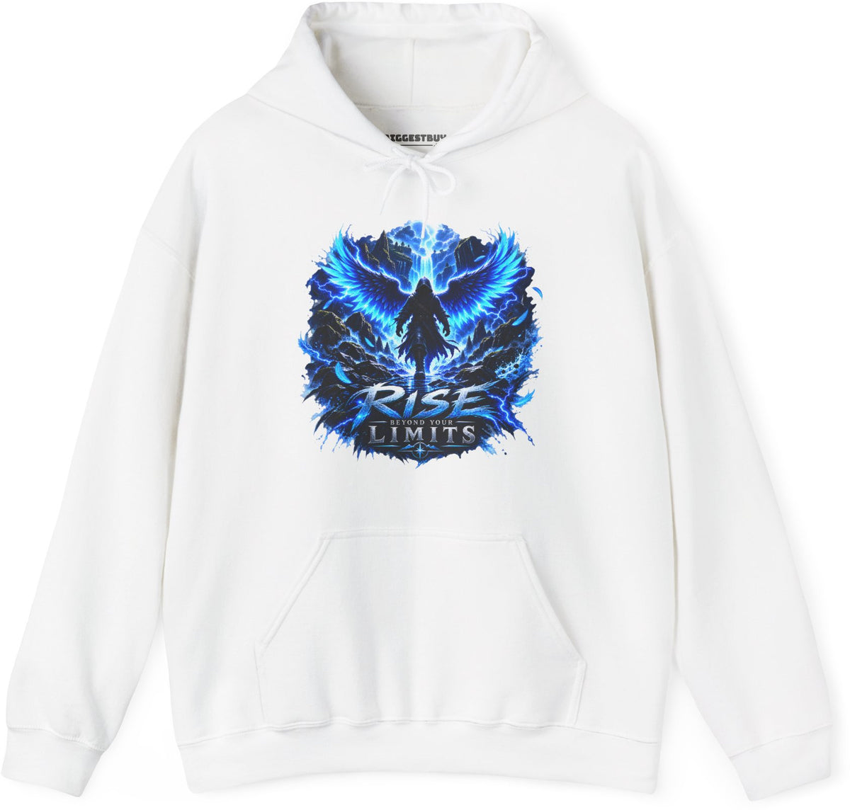 Limit Break - Pullover Hoodie in White, front view