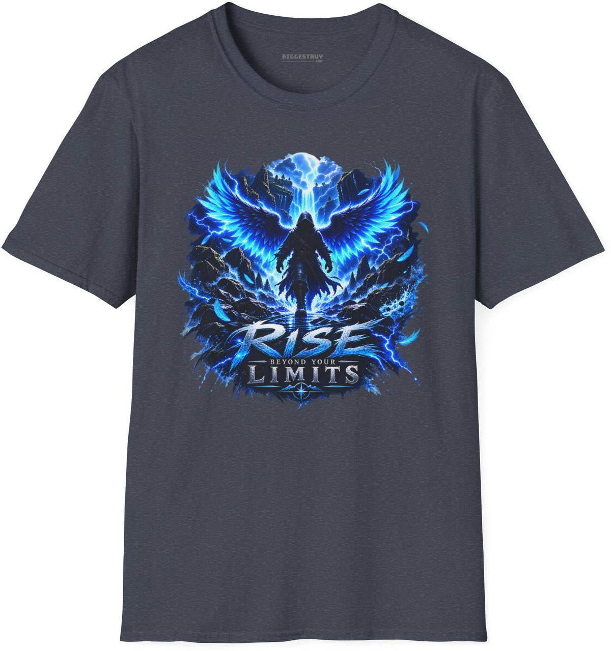 Limit Break - Softstyle T-Shirt in Heather Navy, front view