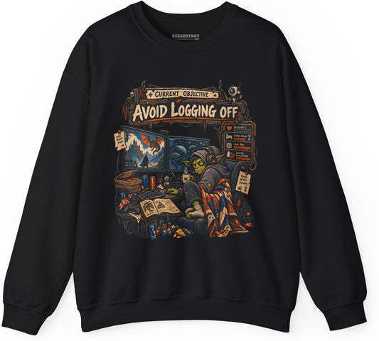 Logoff Dodge - Crewneck Sweatshirt in Black, front view