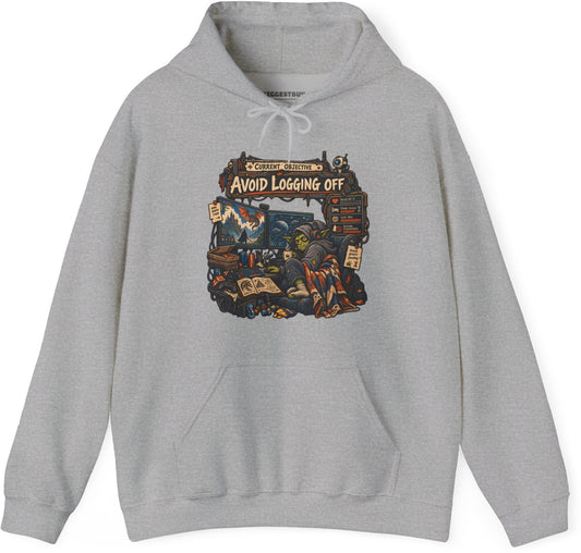 Logoff Dodge - Pullover Hoodie in Sport Grey, front view
