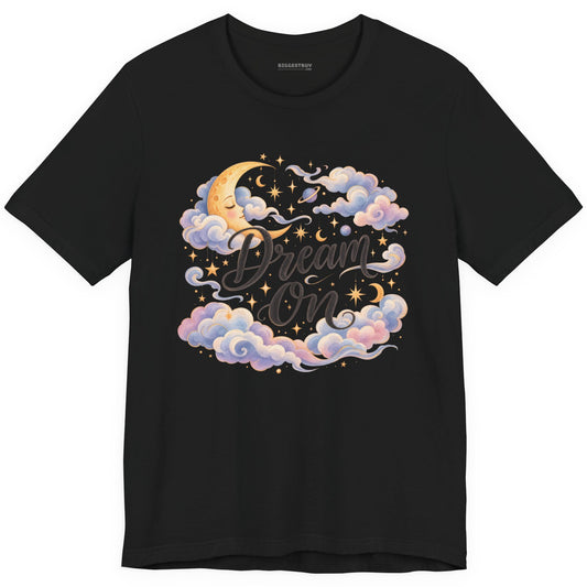 Lunar Dreams - Classic Jersey Tee in Black, front view