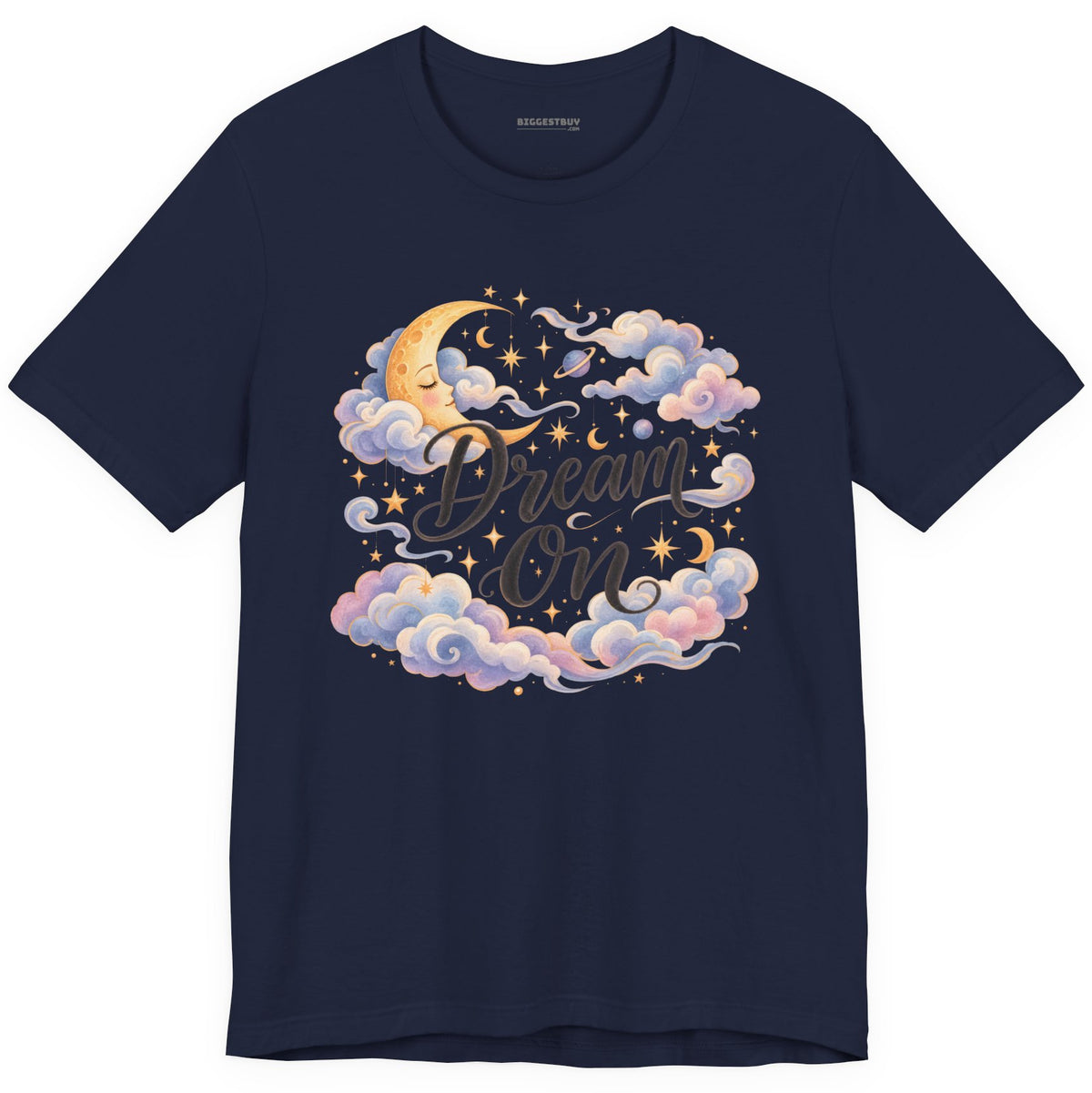 Lunar Dreams - Classic Jersey Tee in Navy, front view