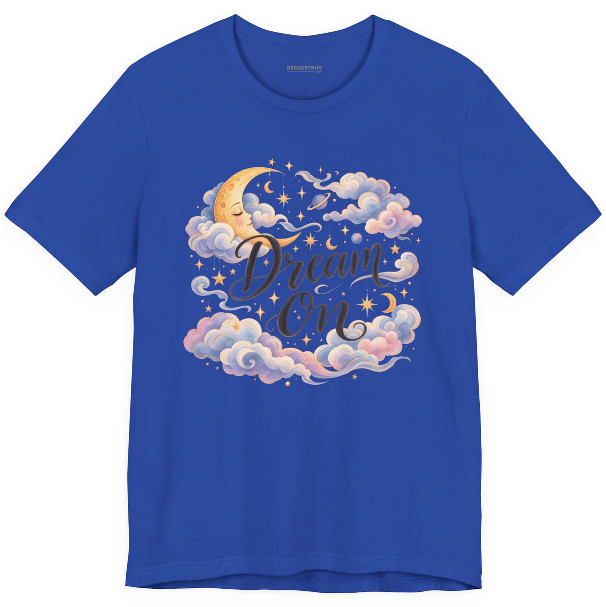 Lunar Dreams - Classic Jersey Tee in True Royal, front view