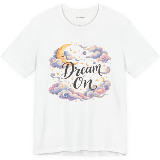 Lunar Dreams - Classic Jersey Tee in White, front view