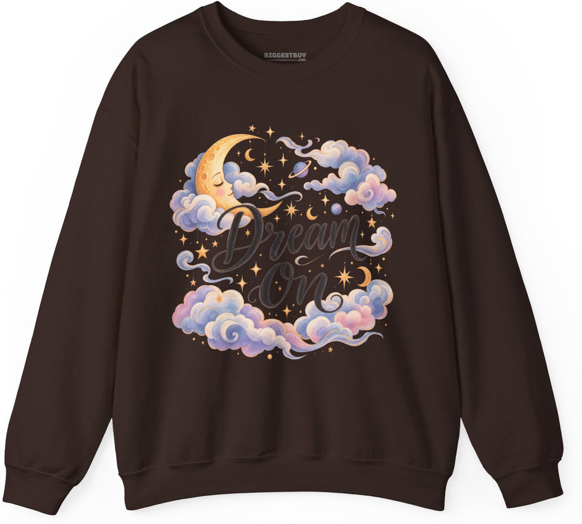 Lunar Dreams - Crewneck Sweatshirt in Dark Chocolate, front view