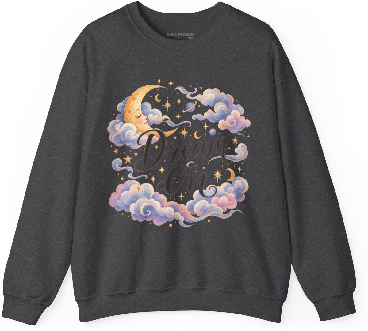 Lunar Dreams - Crewneck Sweatshirt in Dark Heather, front view
