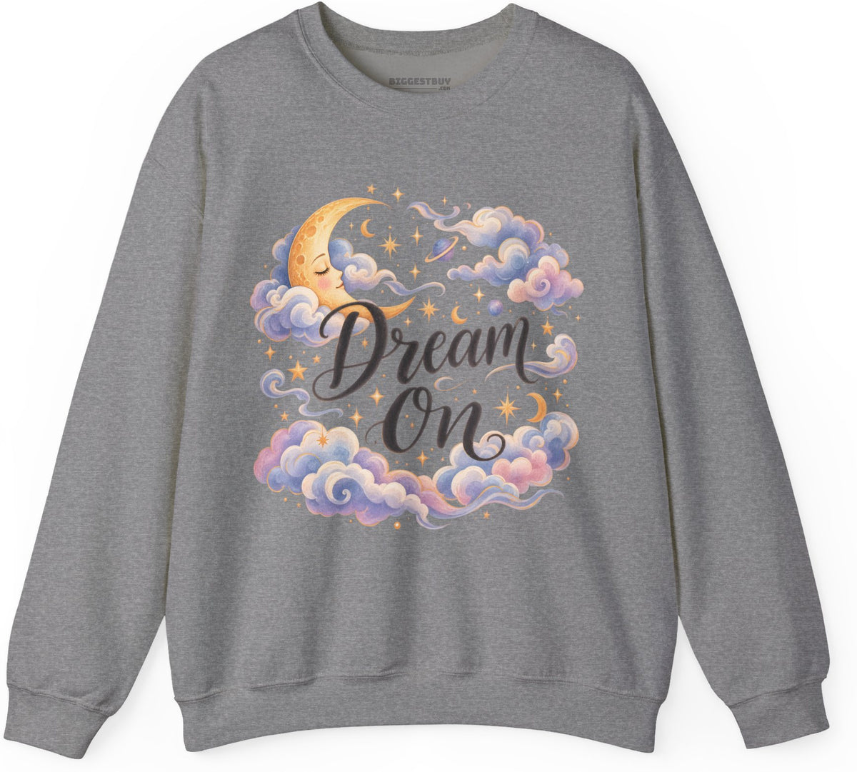 Lunar Dreams - Crewneck Sweatshirt in Graphite Heather, front view